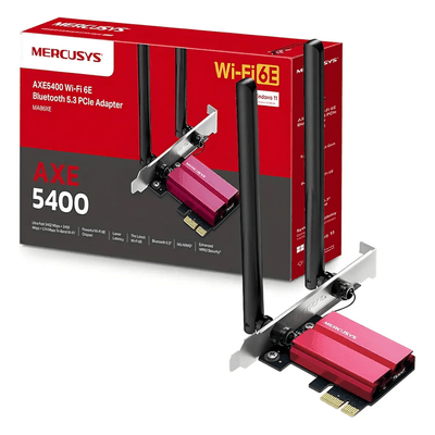 ADAPTADOR PCIE COM WI-FI 6E AXE5400 E BLUTOOTH 5.3 MA86XE MERCUSYS - 8495